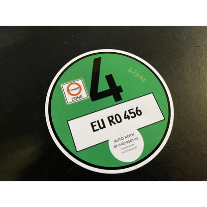Umweltplakette - Euro Kennzeichen Schrift Deutschland